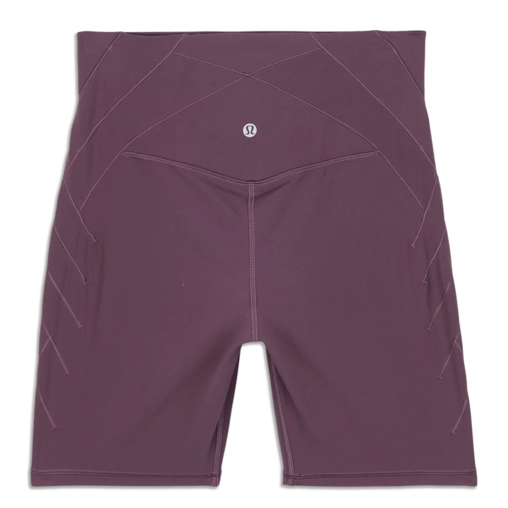 Lululemon Nulu fold high-rise yoga short 8" grape thistle size 0